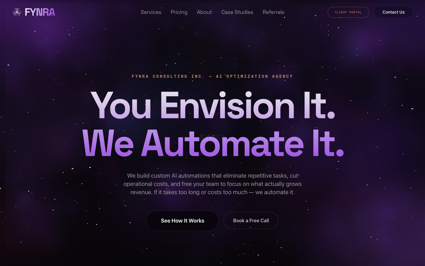 FYNRA homepage screenshot