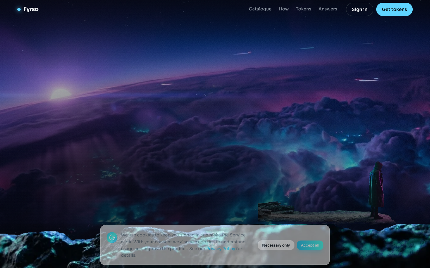 Fyrso homepage screenshot