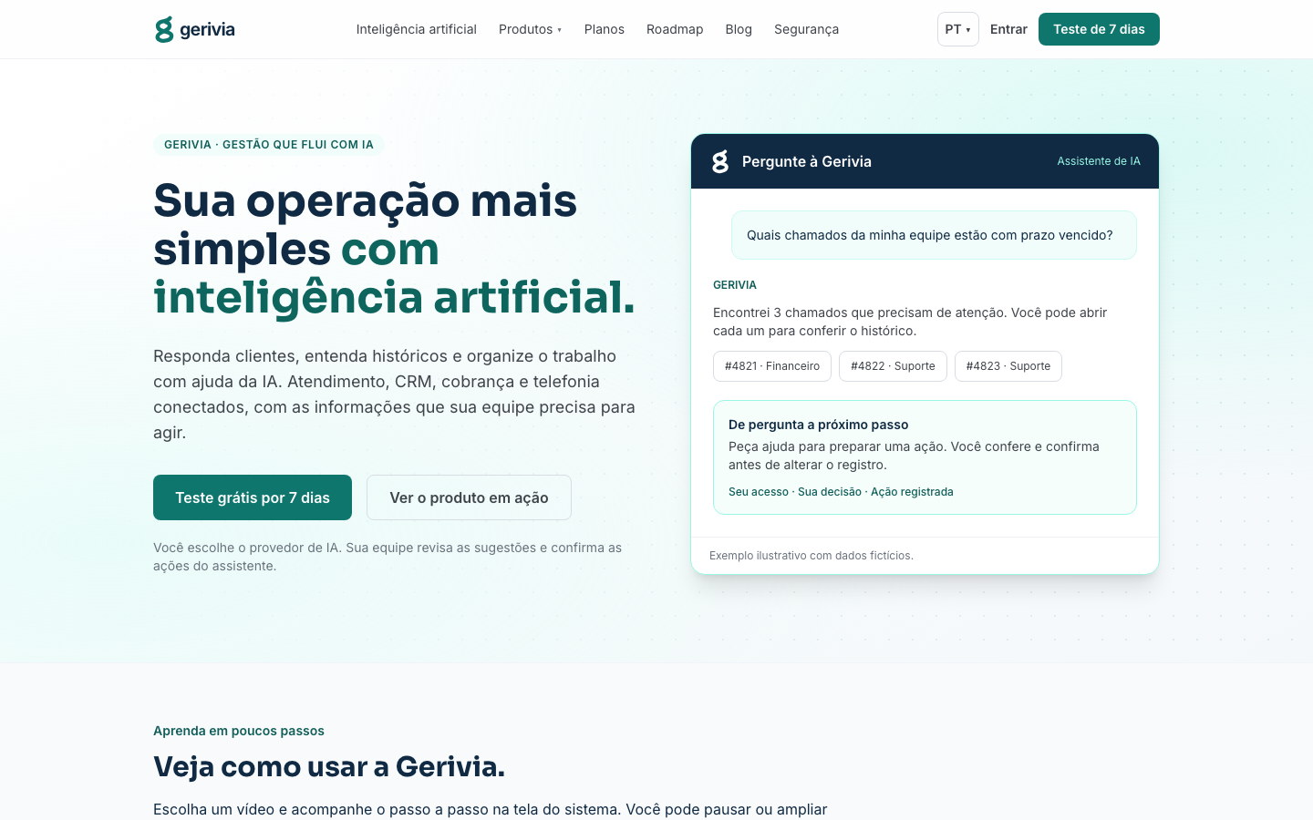 Gerivia homepage screenshot