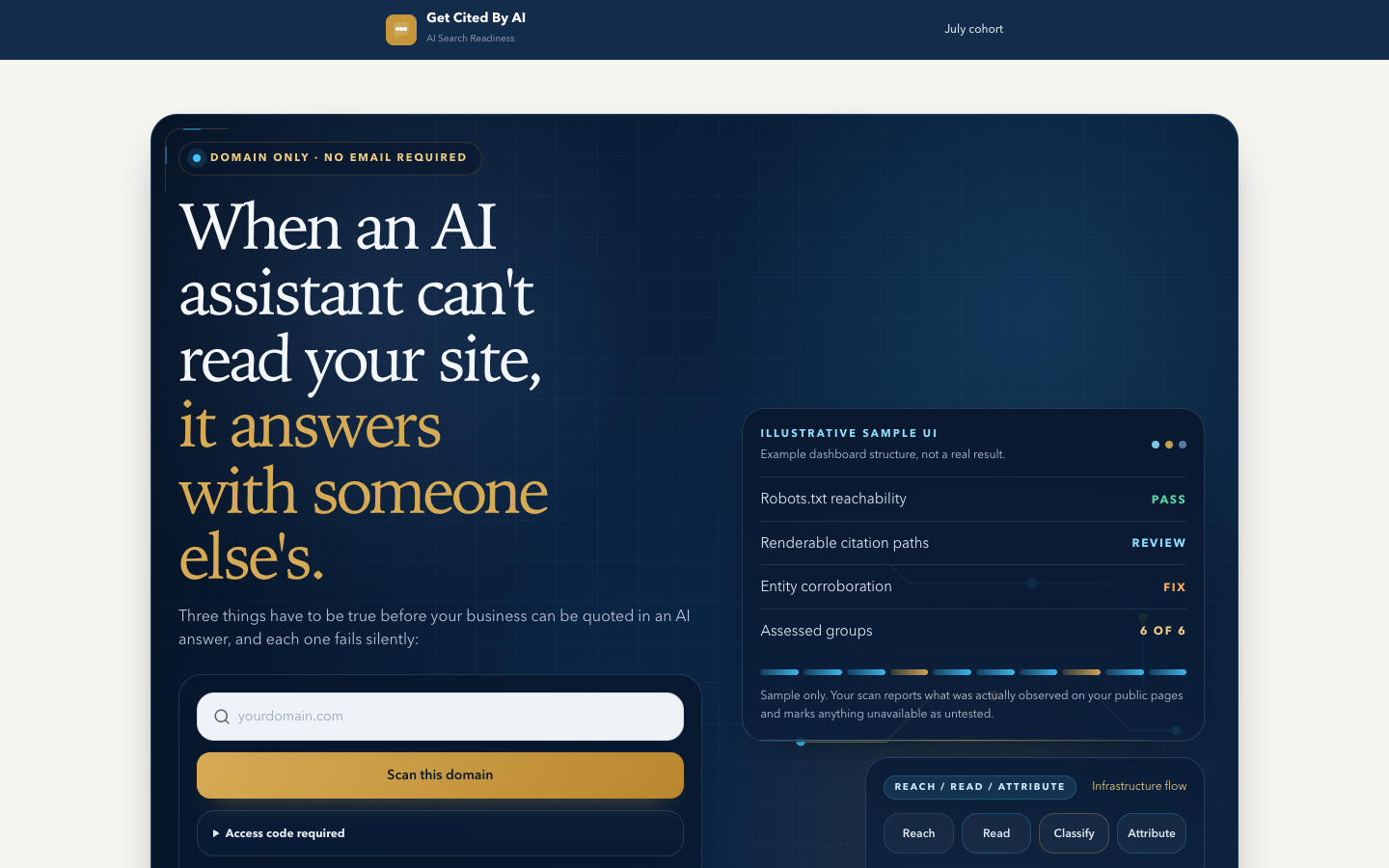 Get Cited By AI 首页截图