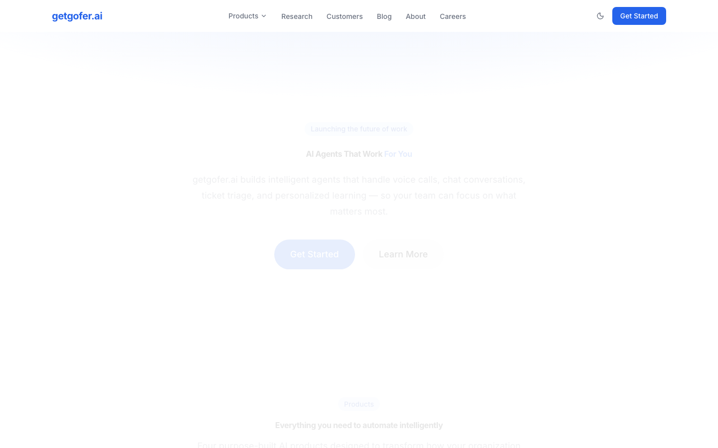 getgofer.ai homepage screenshot