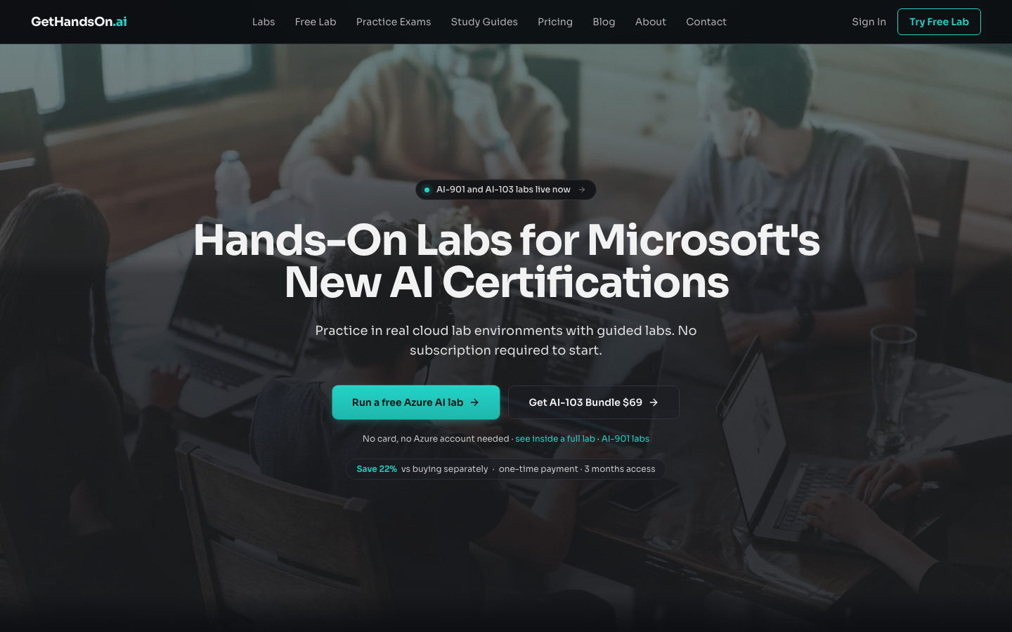 GetHandsOn.ai homepage screenshot