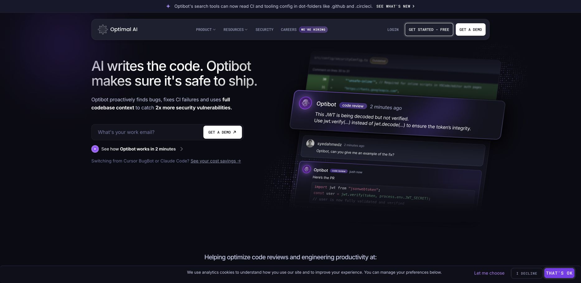Optibot 首页截图