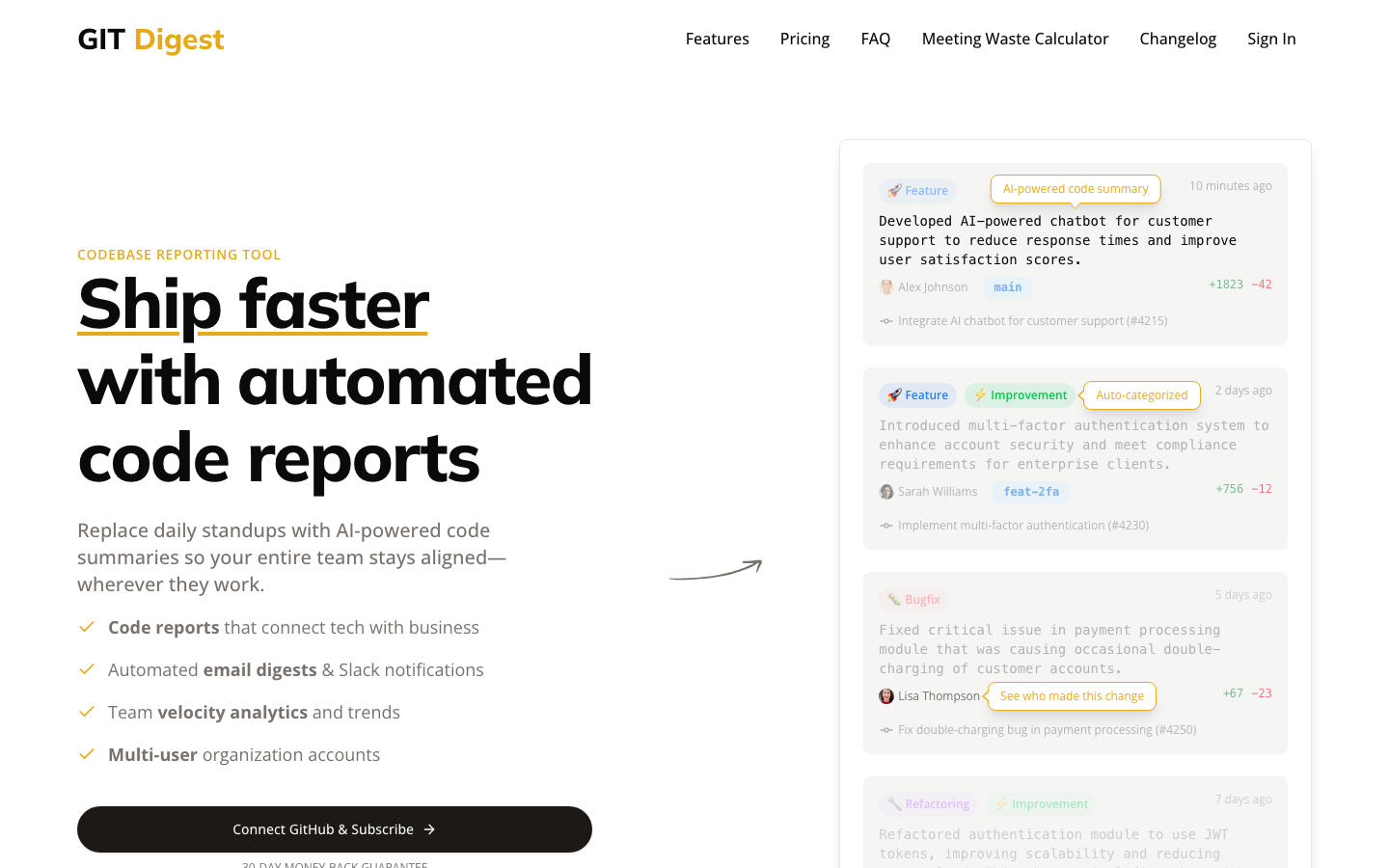 Git Digest 首页截图