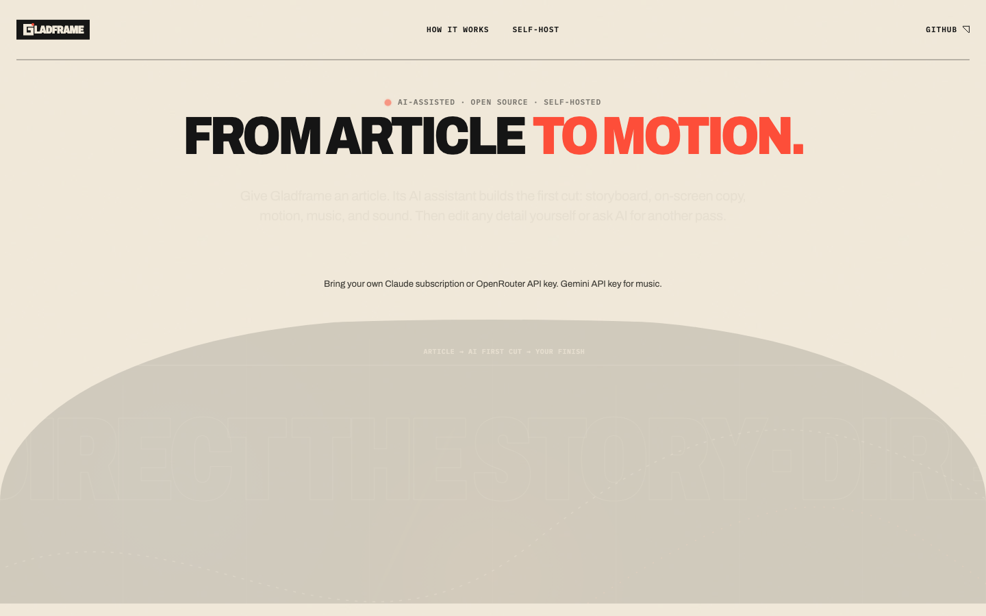 Gladframe landing_page