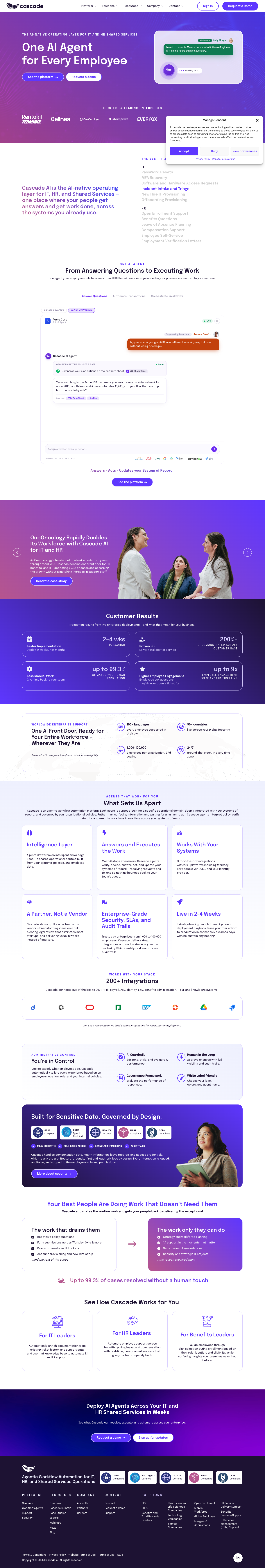 Cascade AI homepage screenshot