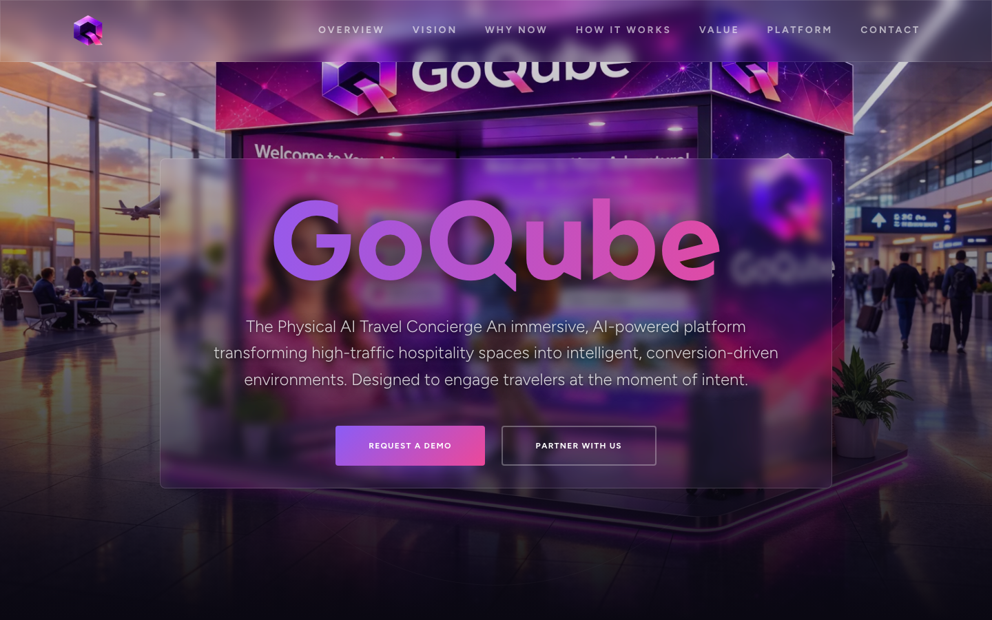 GoQube homepage screenshot