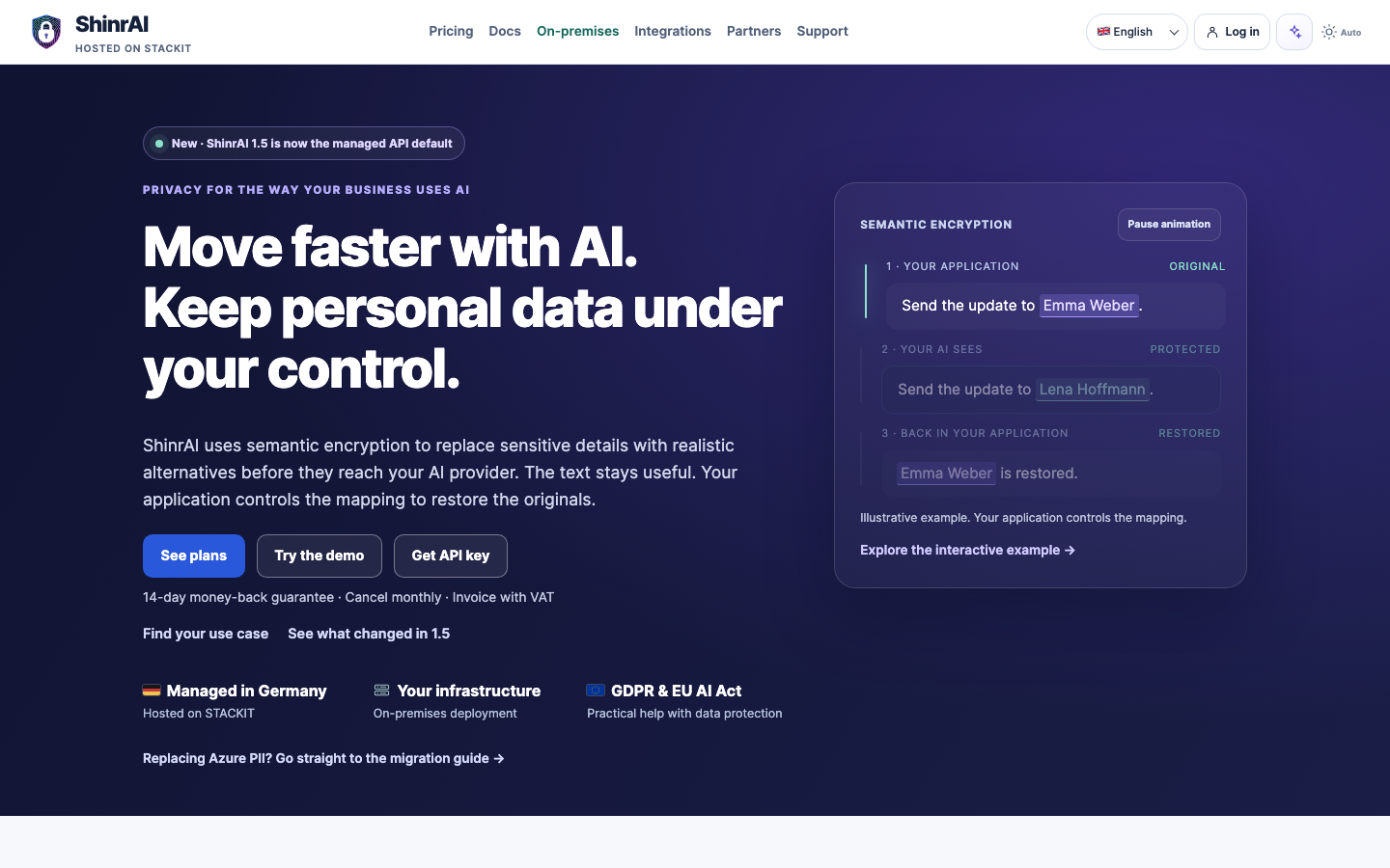 ShinrAI homepage screenshot