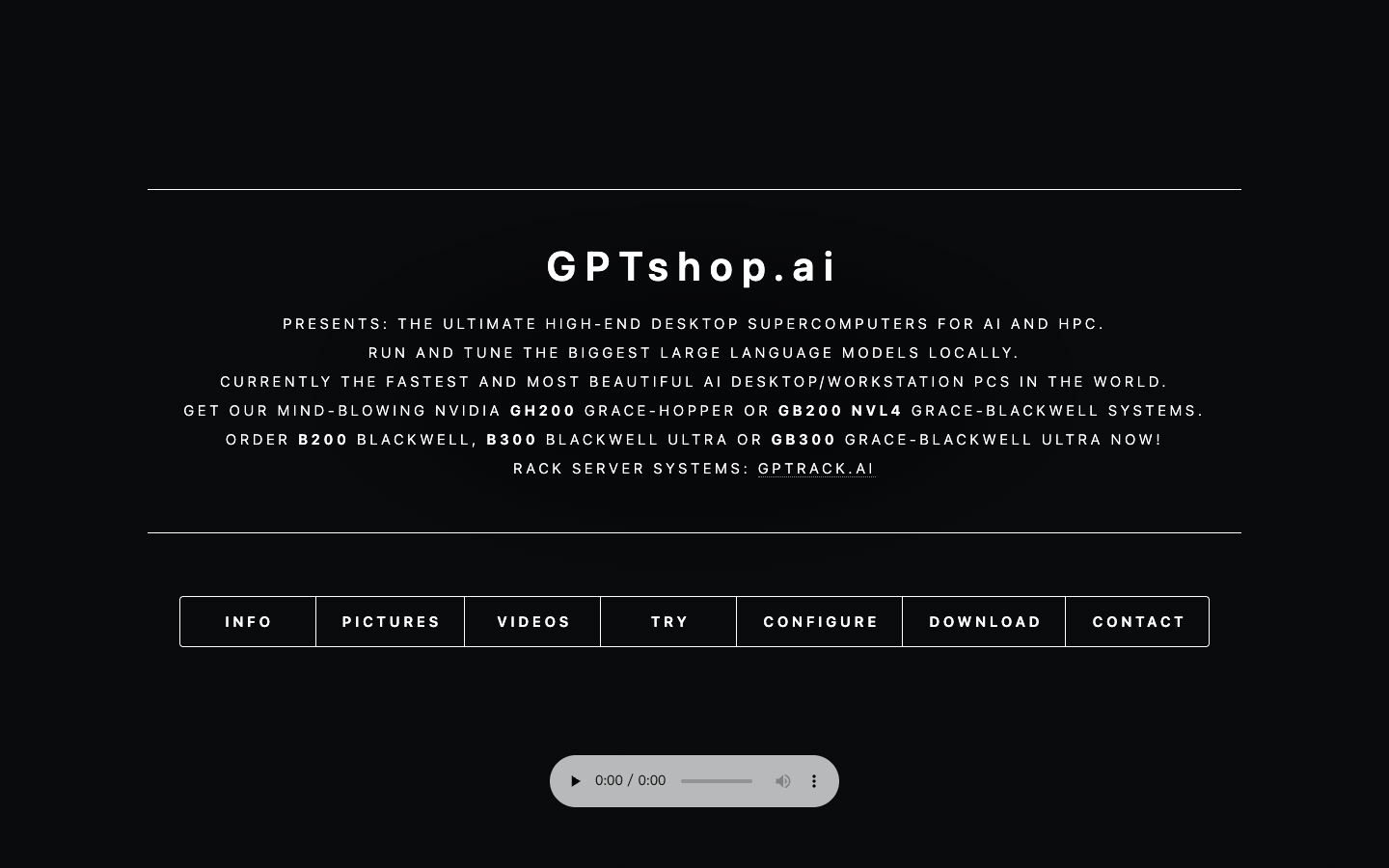 GPTshop homepage screenshot