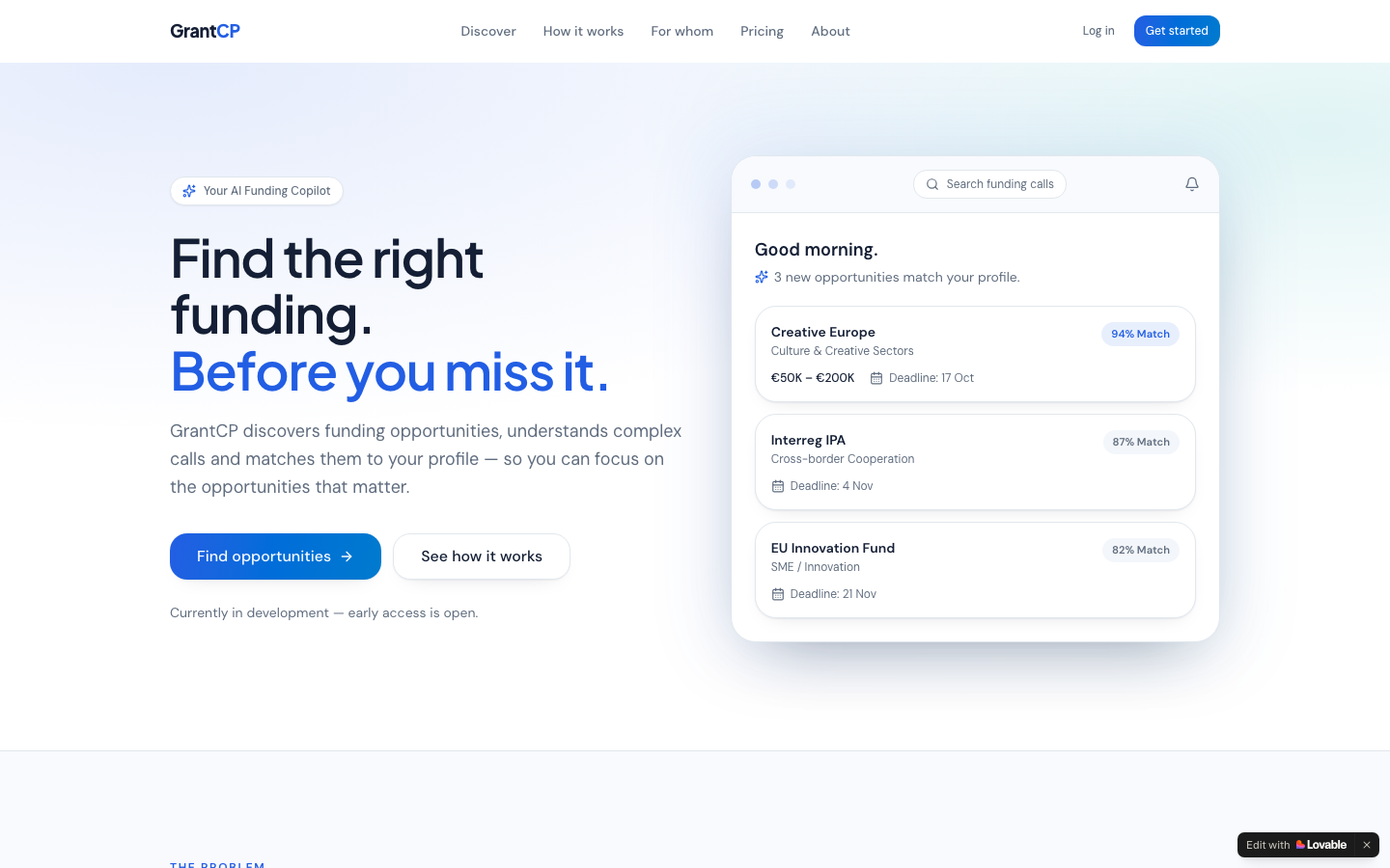 GrantCP 首页截图