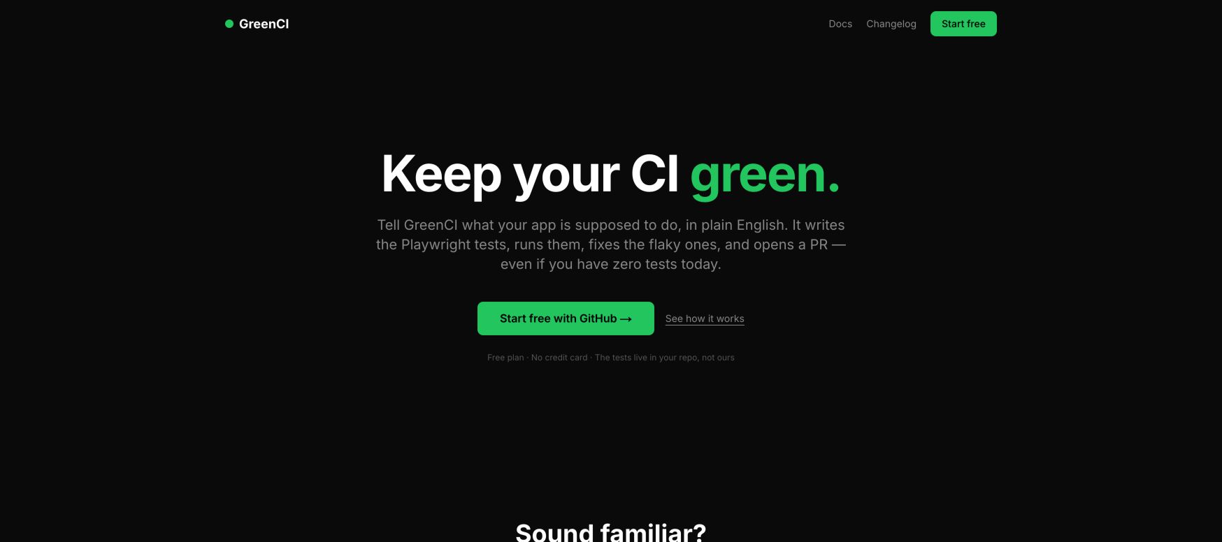 GreenCI landing_page