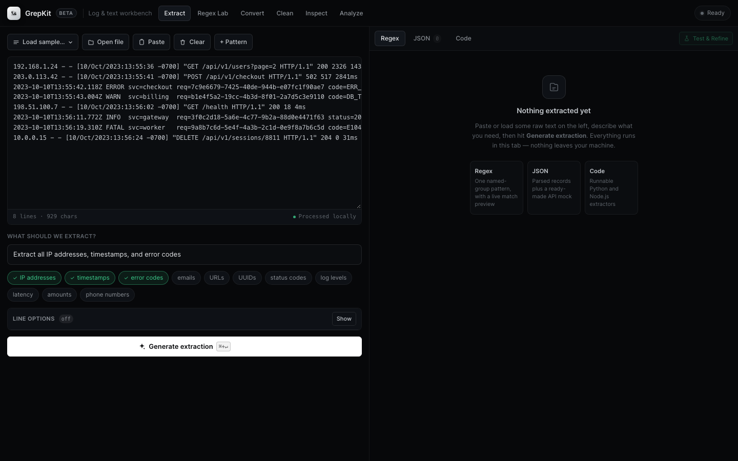 GrepKit landing_page