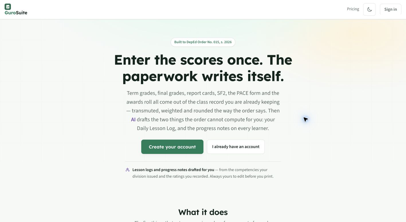 gurosuite.com landing_page
