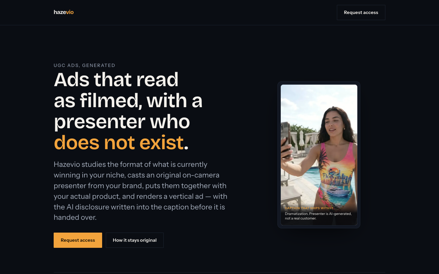 Hazevio homepage screenshot