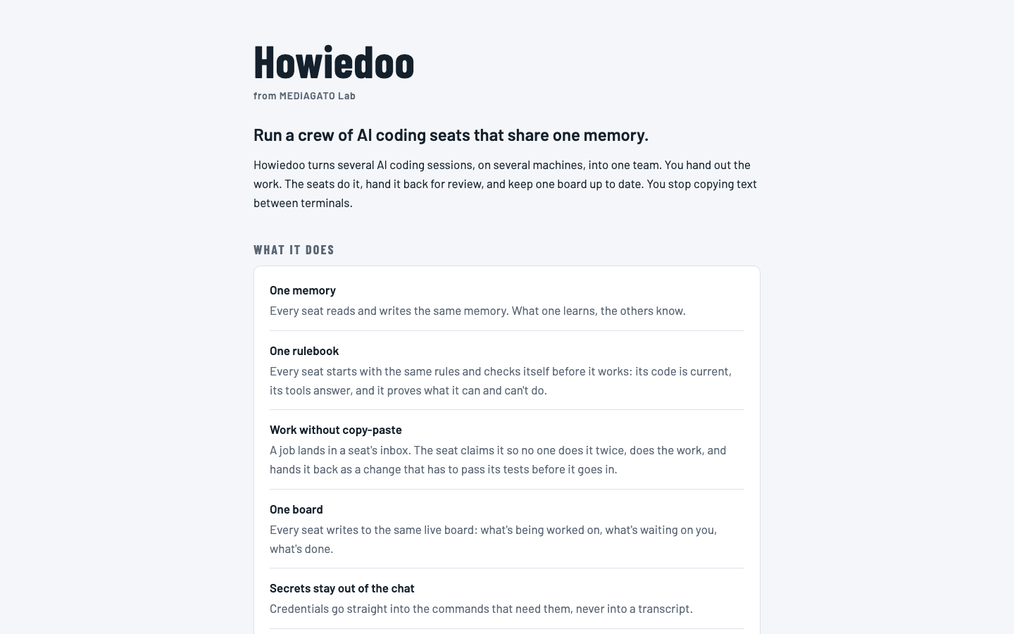 Howiedoo homepage screenshot