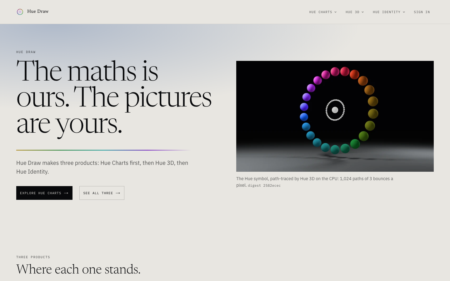 Hue Draw homepage screenshot