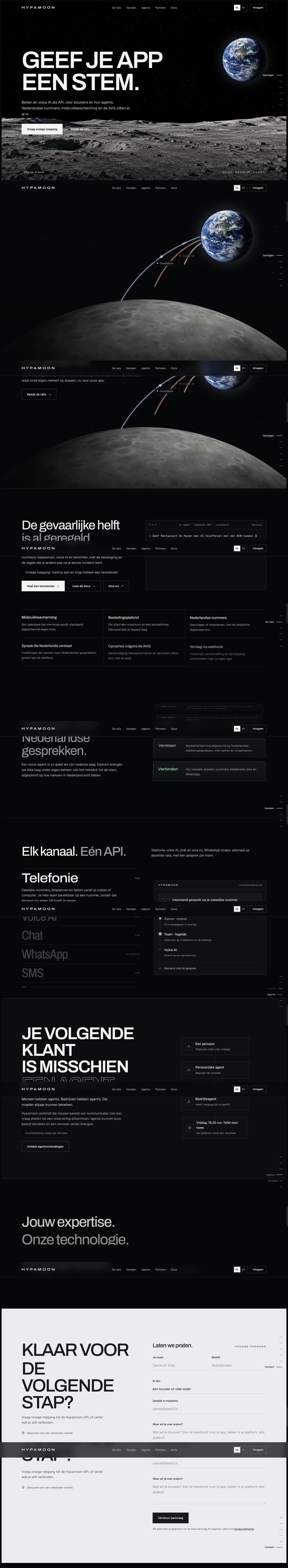 Hypamoon homepage screenshot