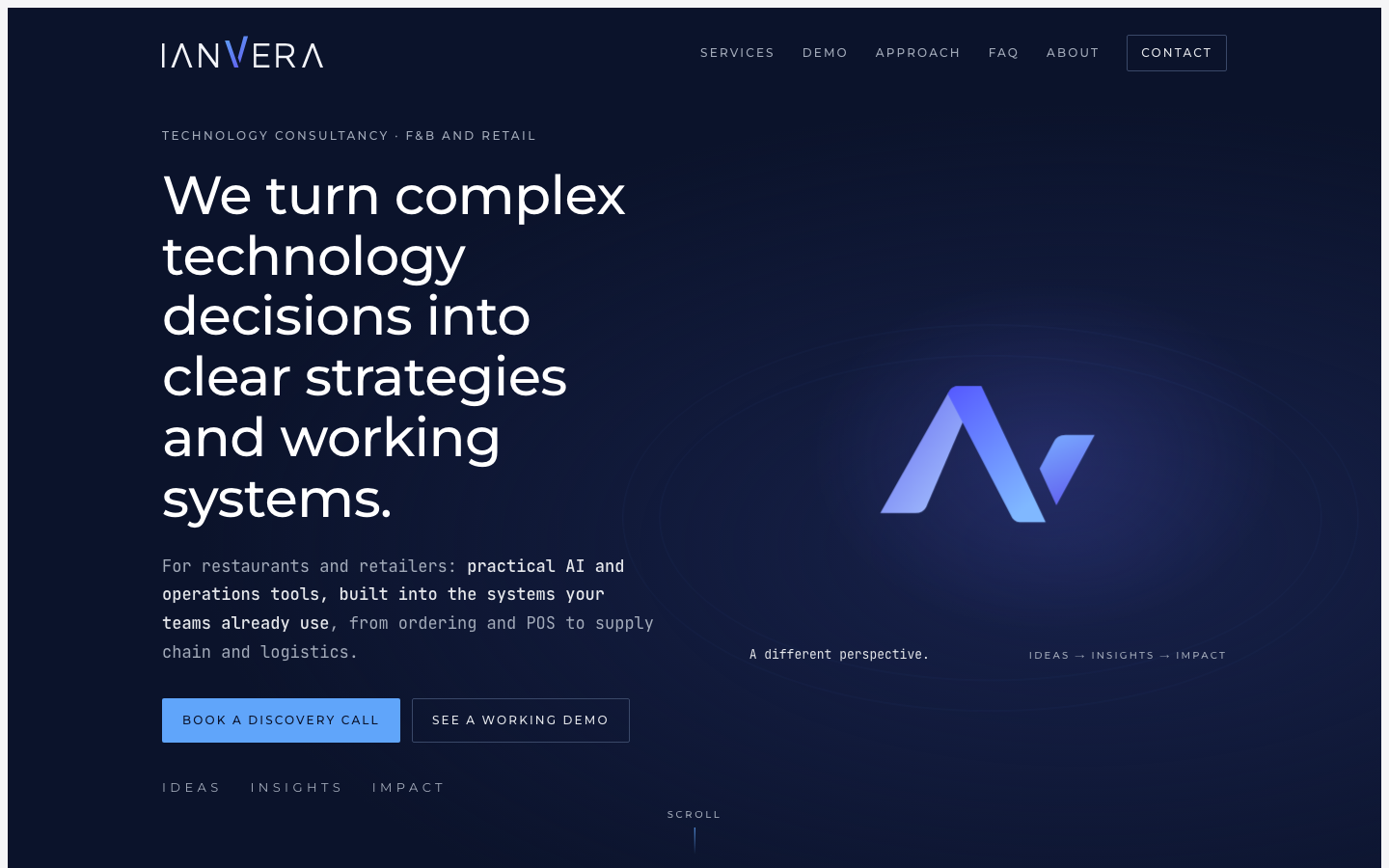 IANVERA homepage screenshot