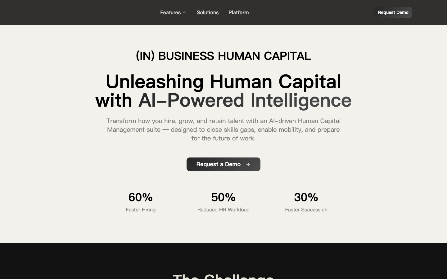 (IN) BUSINESS HUMAN CAPITAL homepage screenshot