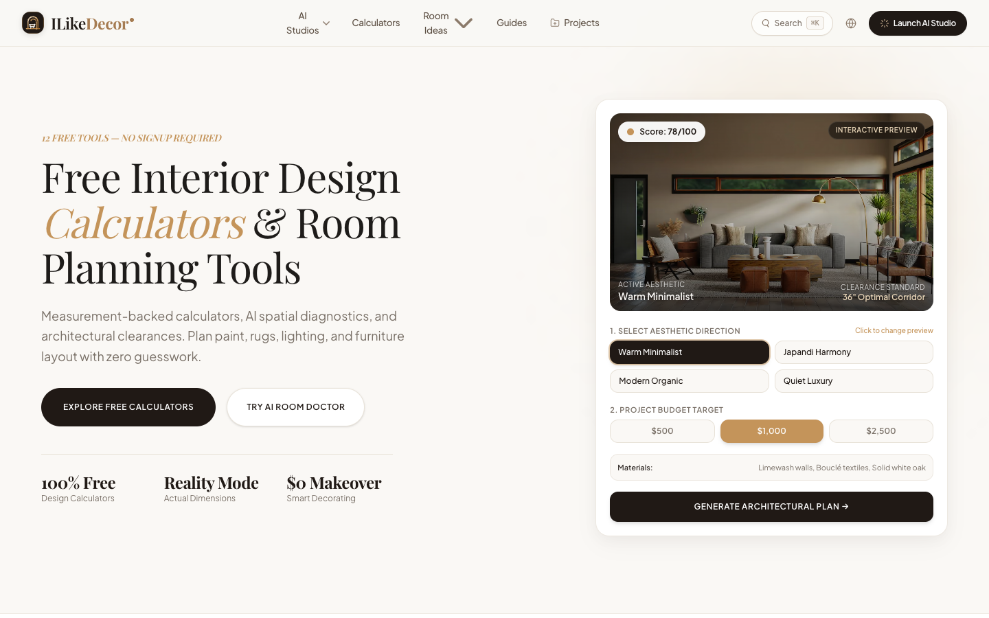 ILikeDecor homepage screenshot