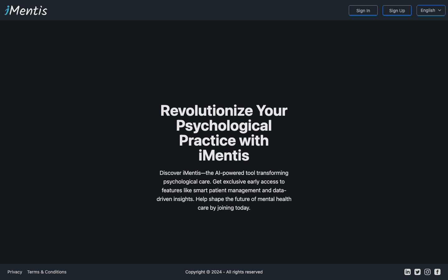 iMentis landing_page