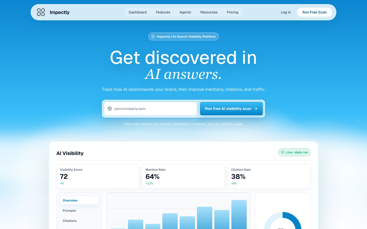 Impectly homepage screenshot