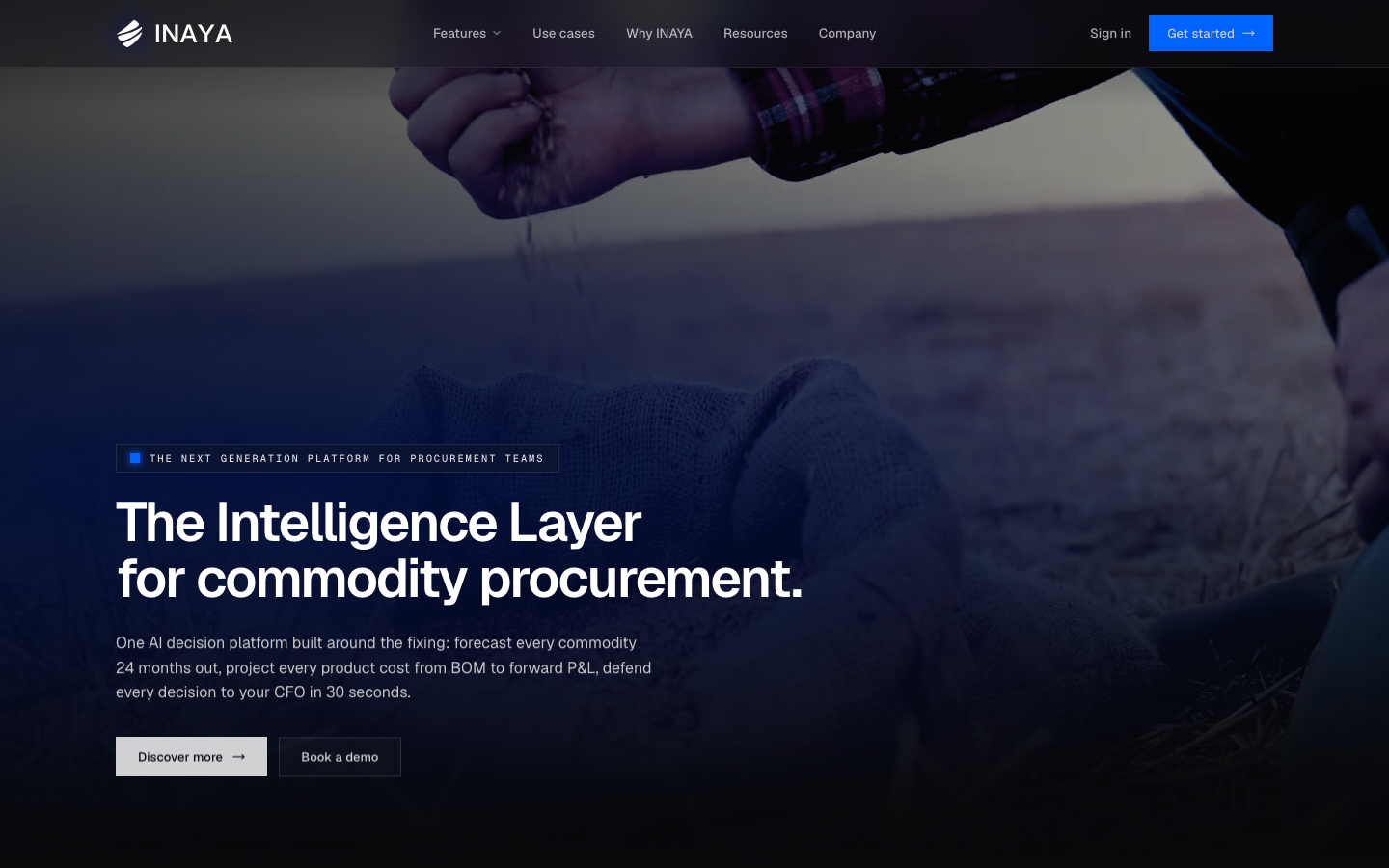 INAYA homepage screenshot