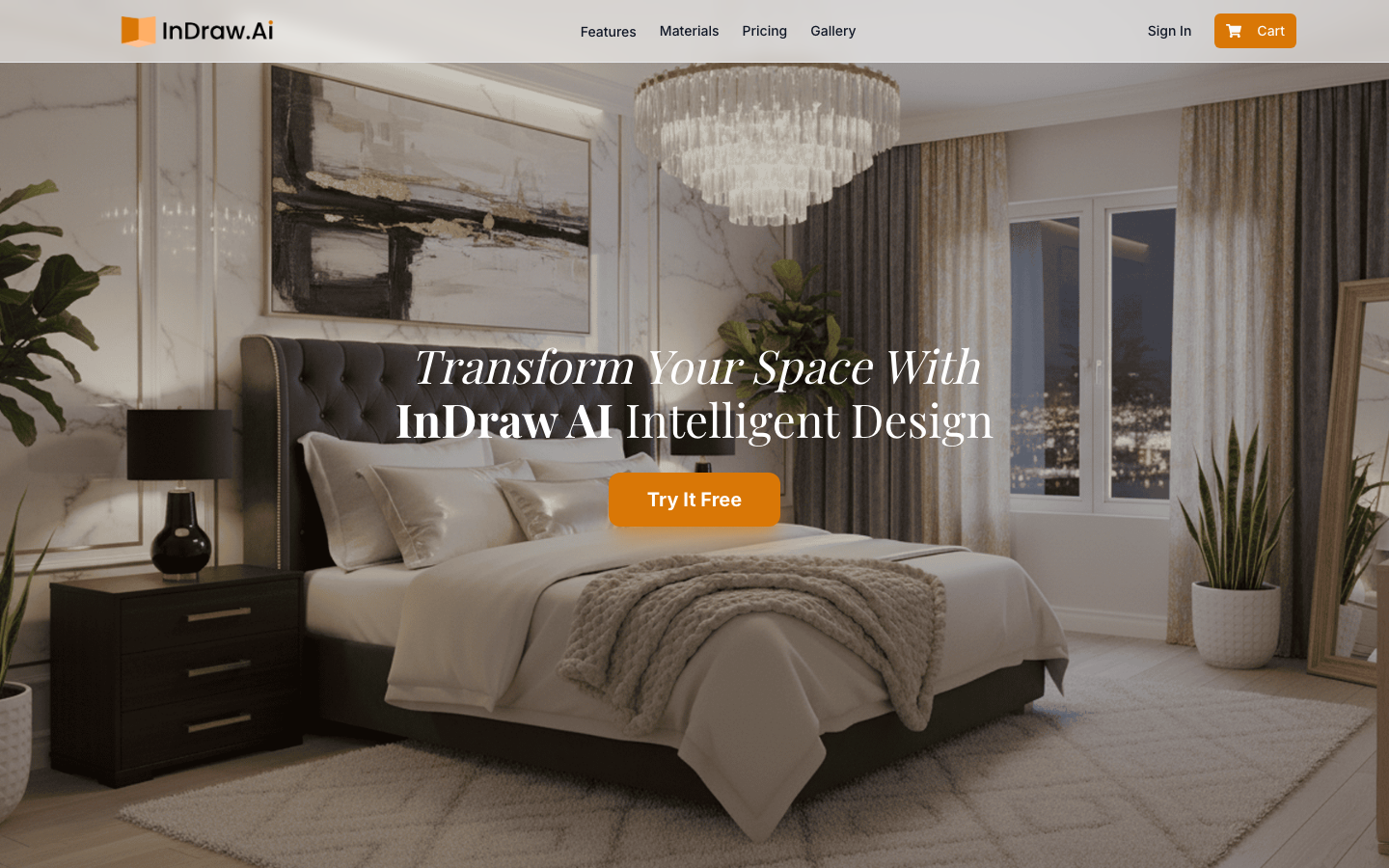 InDraw homepage screenshot