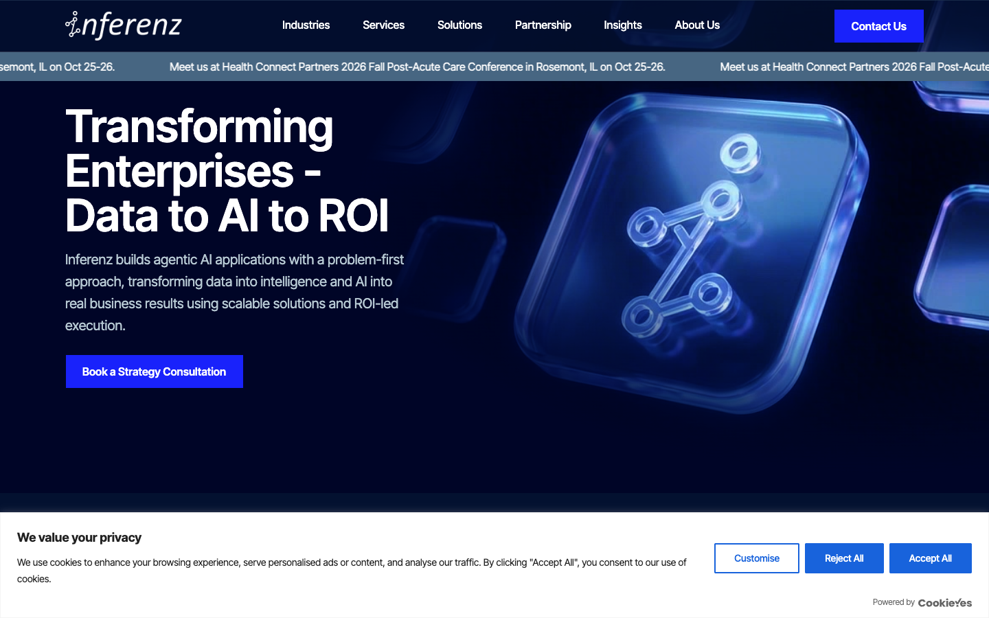 Inferenz homepage screenshot