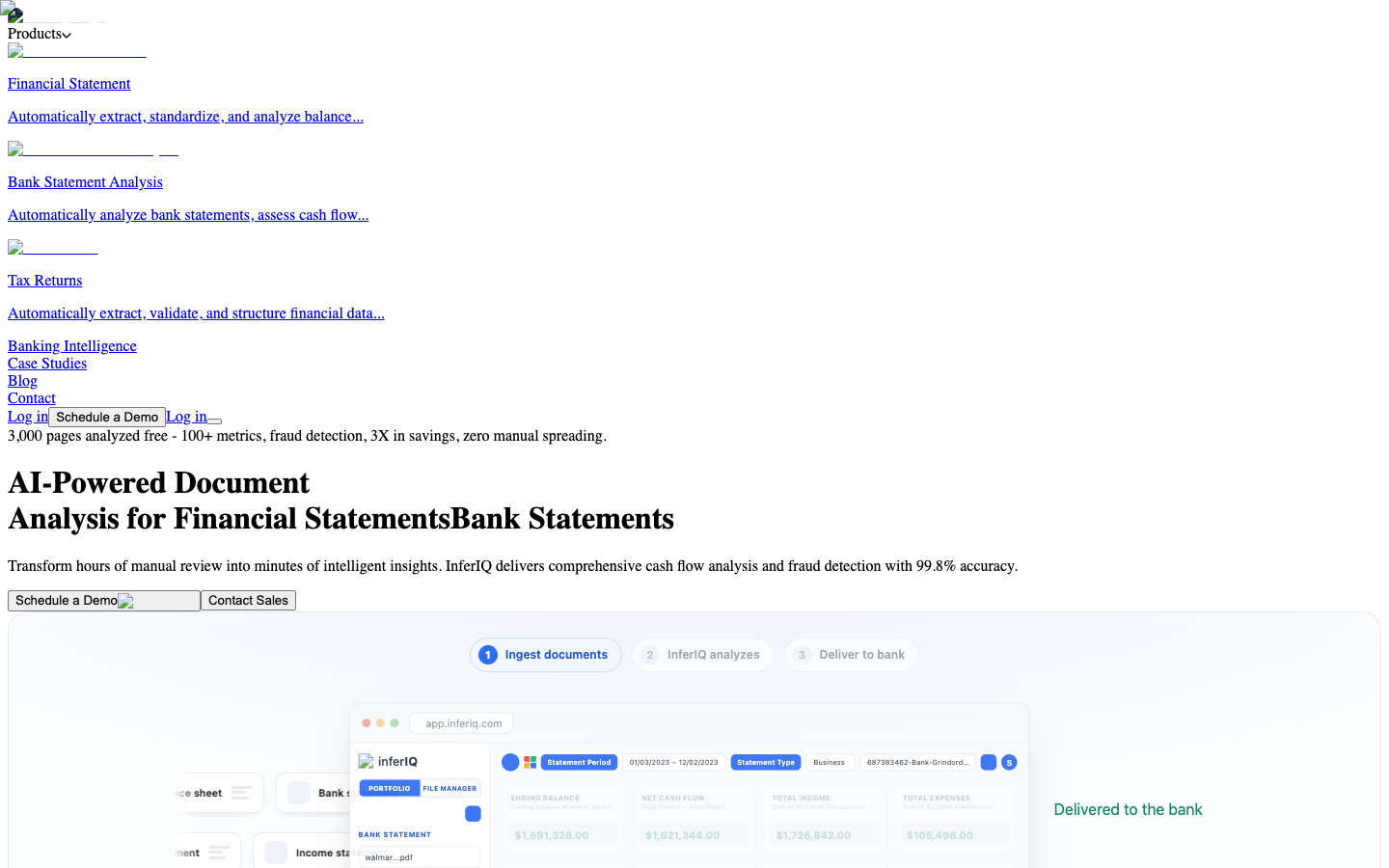 InferIQ AI homepage screenshot