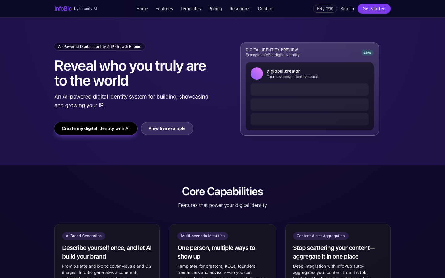 InfoBio landing_page