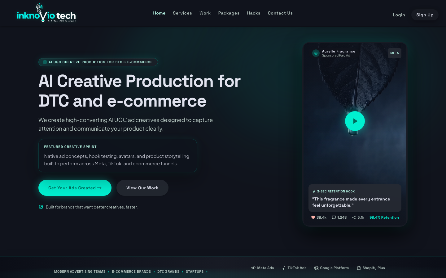 INKNOVIO homepage screenshot