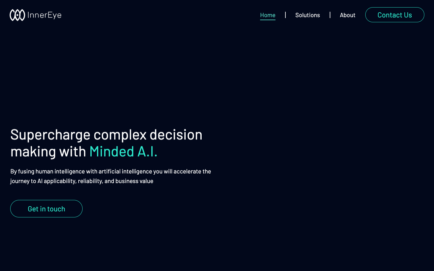 InnerEye homepage screenshot
