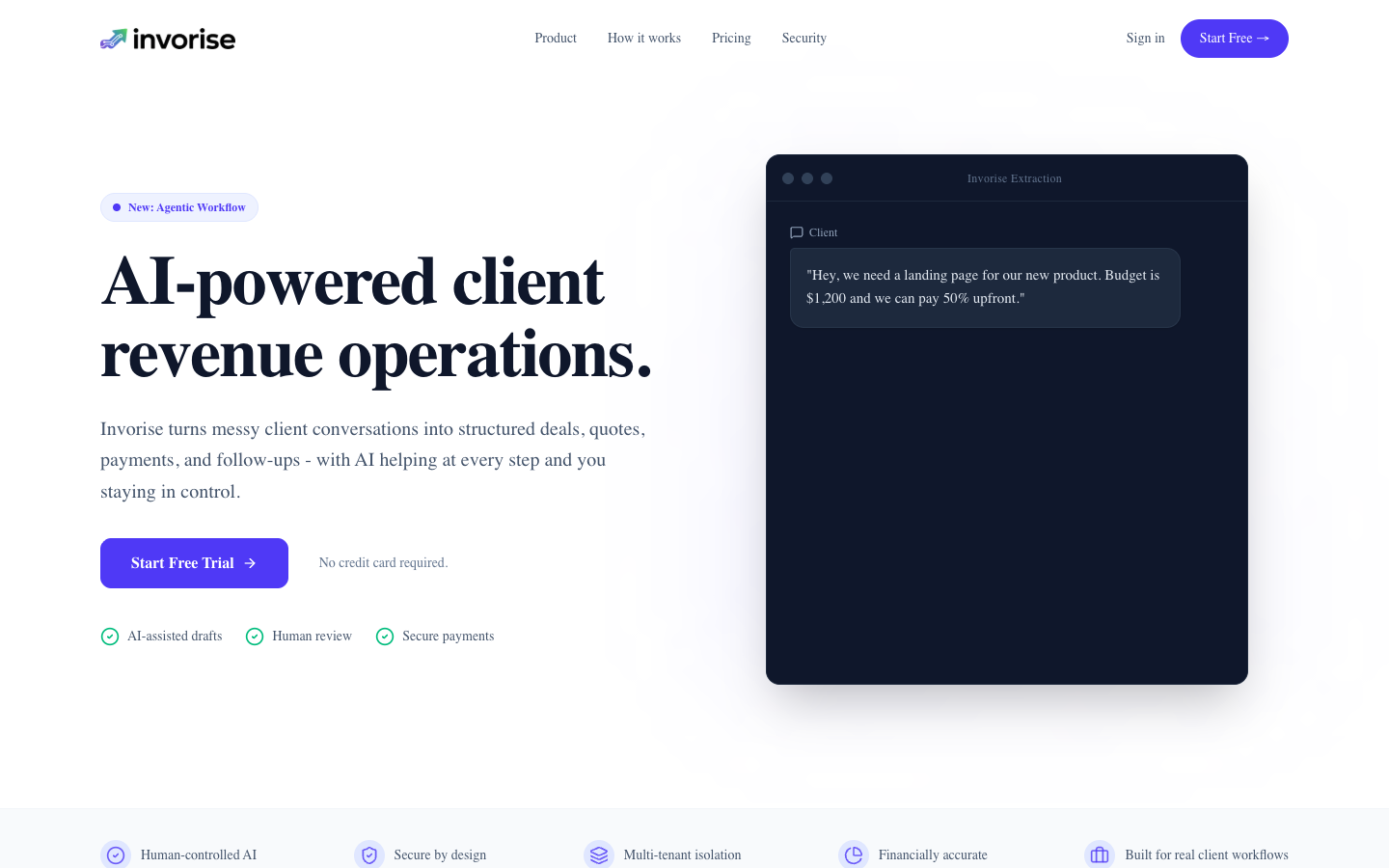 Invorise landing_page