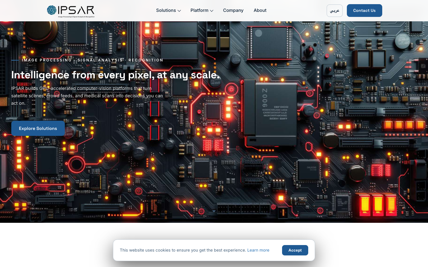 IPSAR homepage screenshot