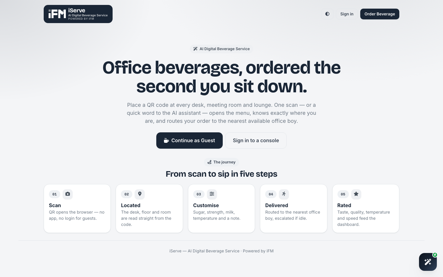 iServe homepage screenshot