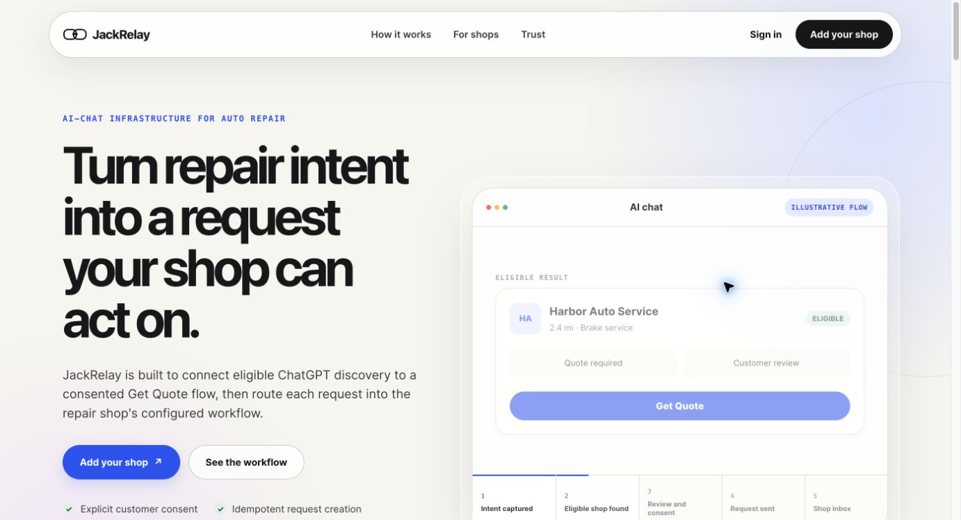 JackRelay 首页截图
