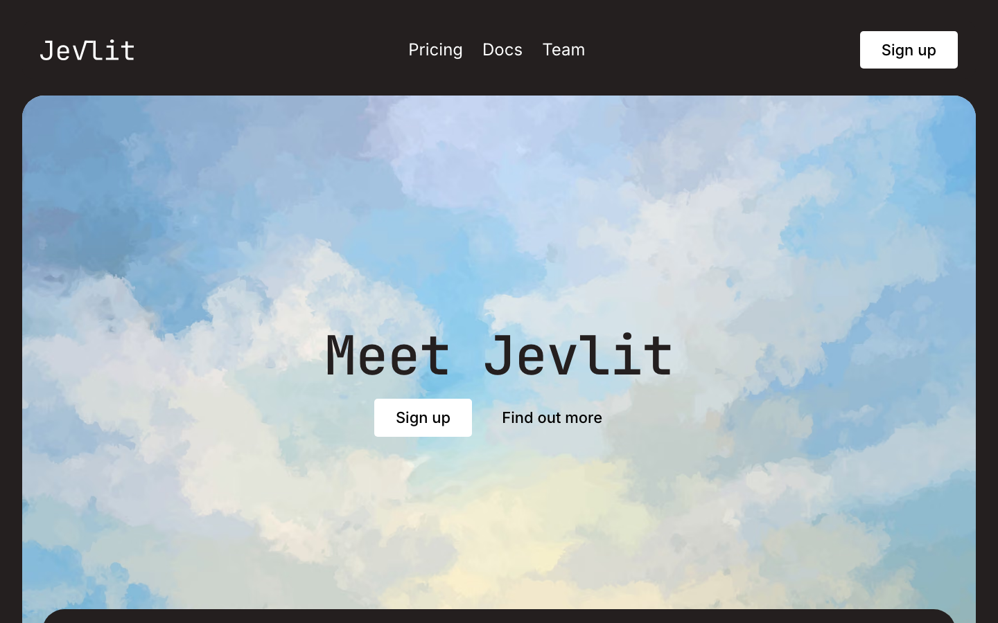 Jevlit homepage screenshot