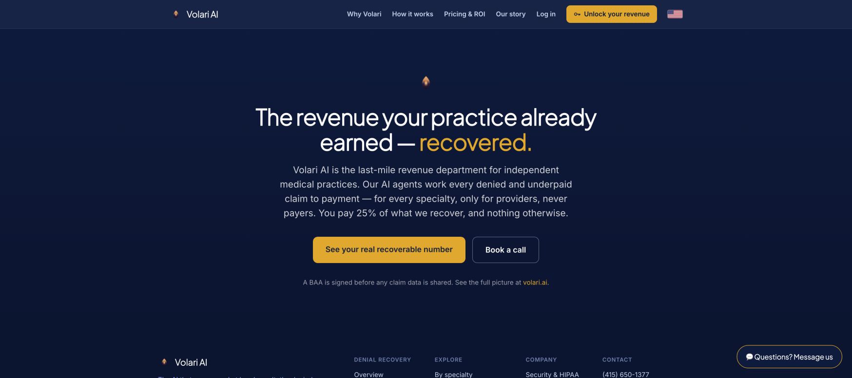 Volari AI landing_page