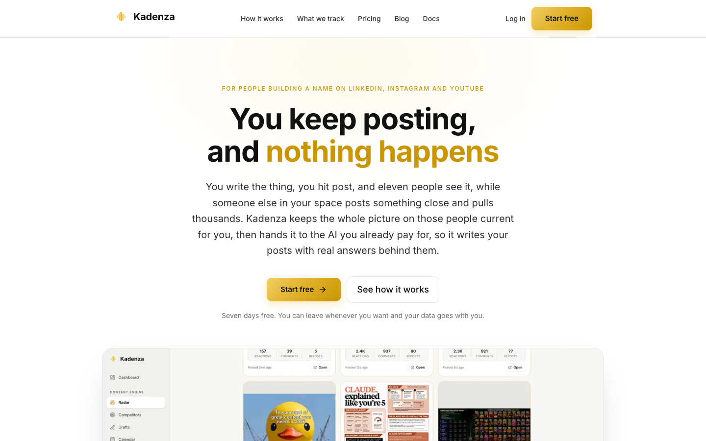 Kadenza landing_page