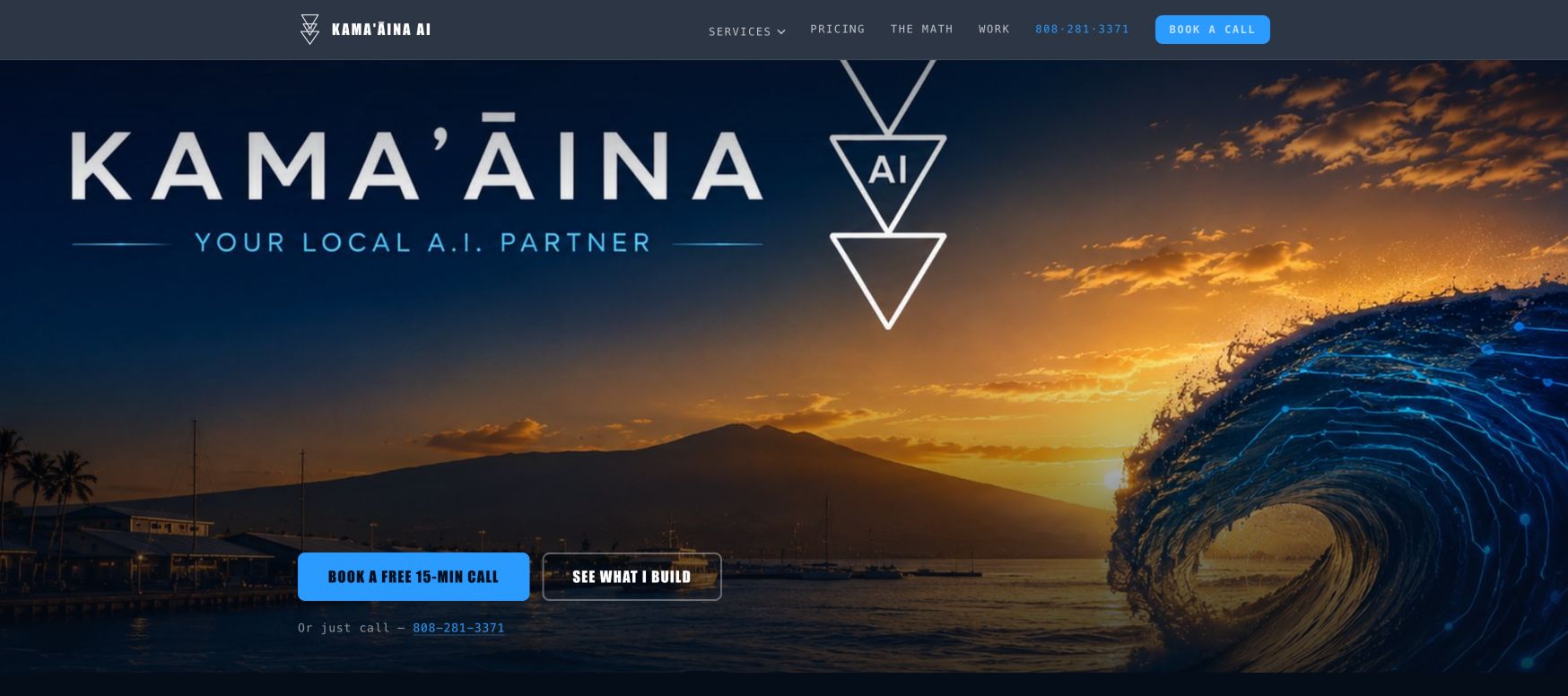 Kama'aina AI landing_page