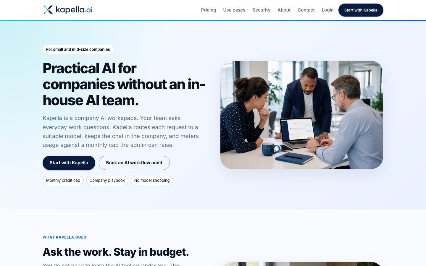 kapella homepage screenshot