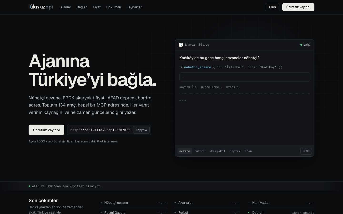 Kılavuz homepage screenshot