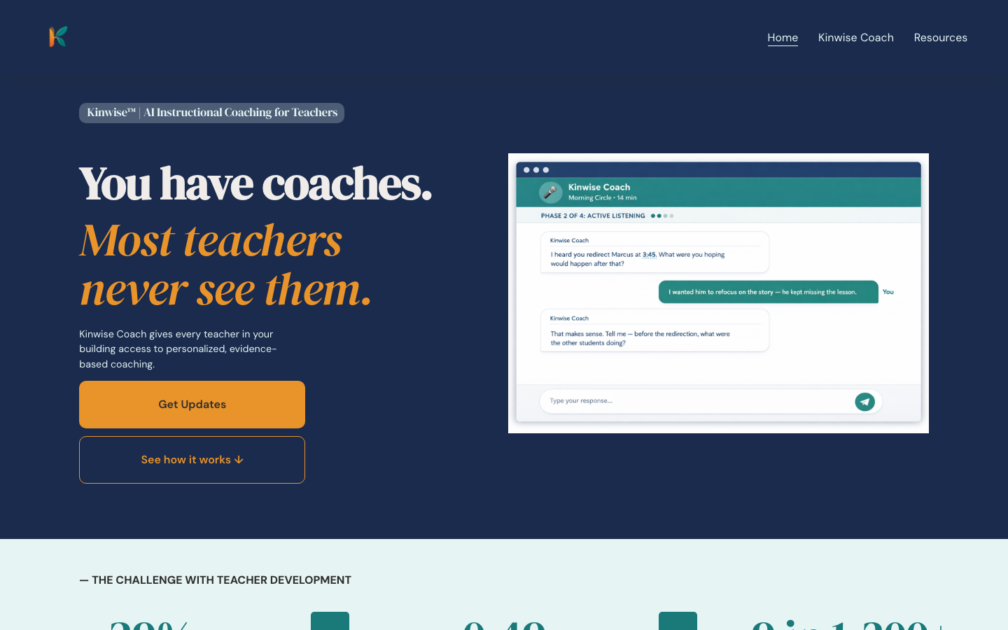 Kinwise homepage screenshot