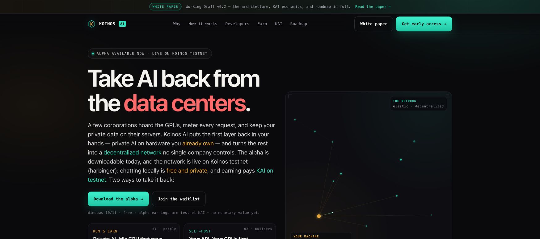 Koinos AI landing_page