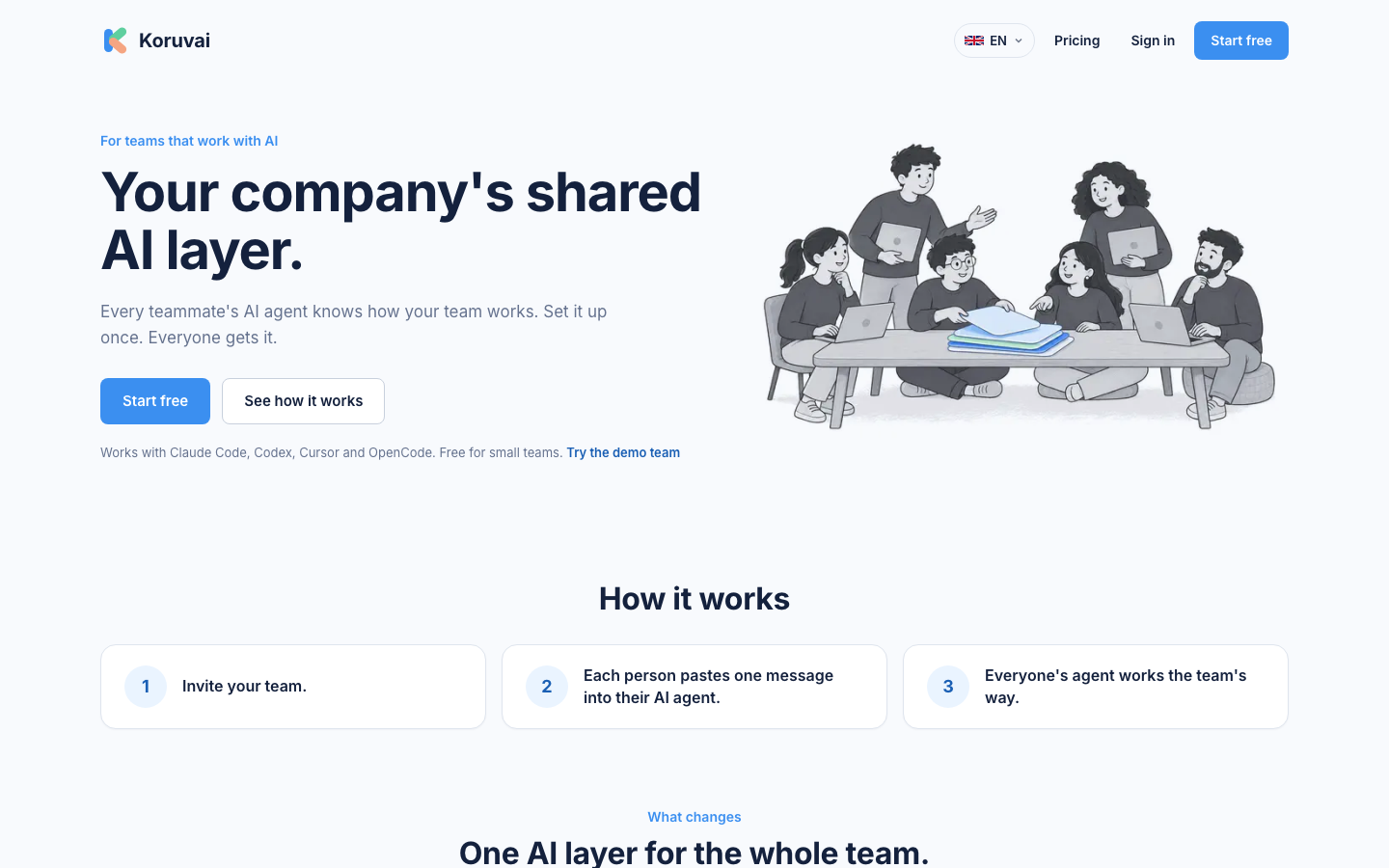 Koruvai homepage screenshot