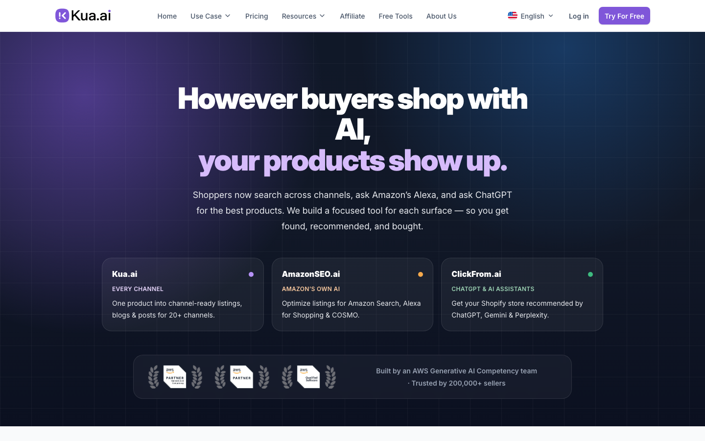 Kua.ai homepage screenshot
