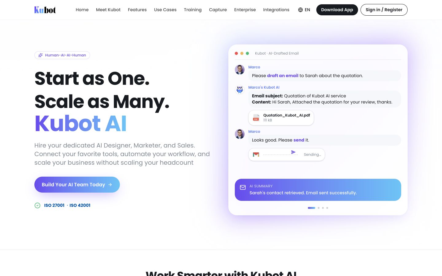 Kubot AI 首页截图