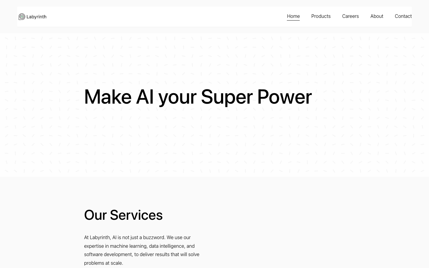 Labyrinth homepage screenshot