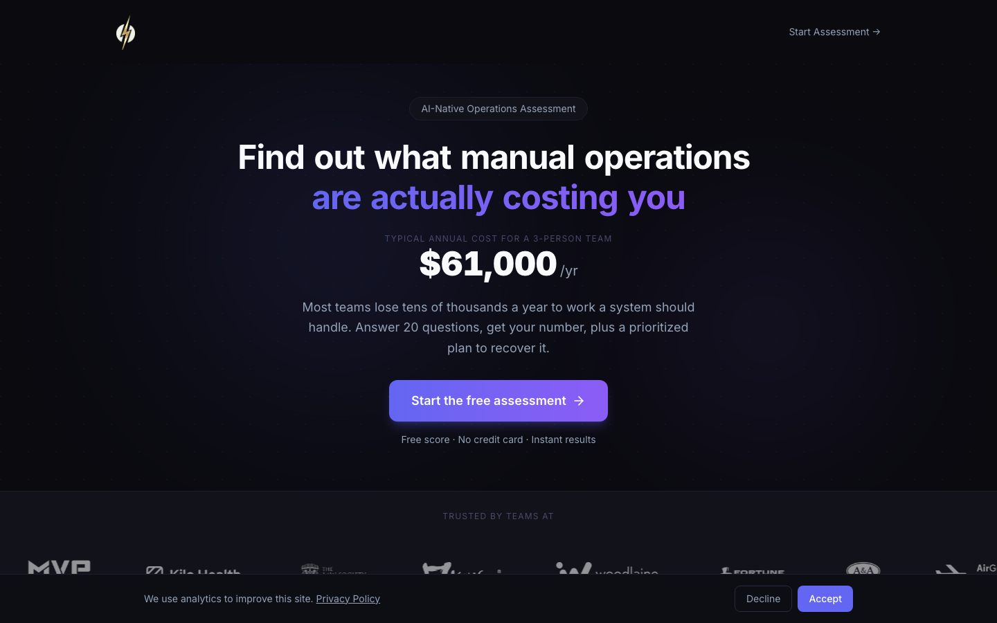 LeadROI homepage screenshot